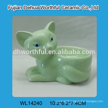 Fashionable green fox shaped ceramic egg tray,ceramic egg holder